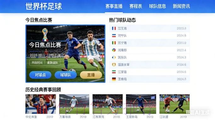 全面汇总世界杯赛事直播网站推荐